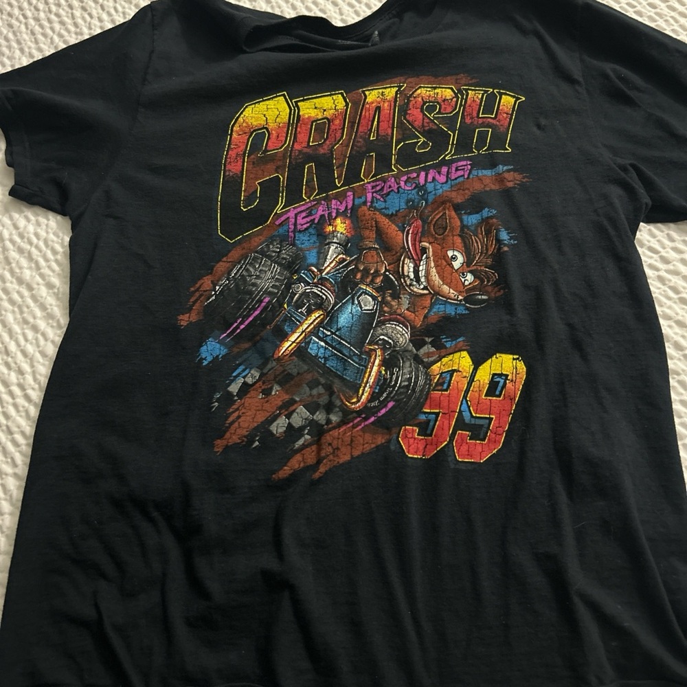 Crash Team Racing Men's Black Graphic Tee